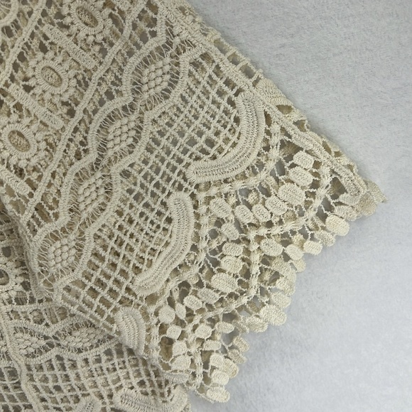 Liverpool Lace/Crochet Cardigan Size XL/1X Cream Beautiful Like New - Picture 6 of 11
